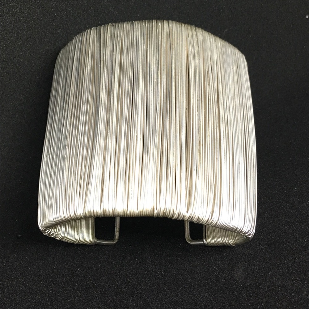 Lovely Adjustable Silver Tone Cuff Bracelet EUC